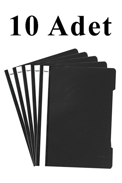Artlantis 10 Adet A4 Siyah Telli Dosya 1 Paket Ekonomik Kaliteli Telli Dosya Ofis Büro Okul