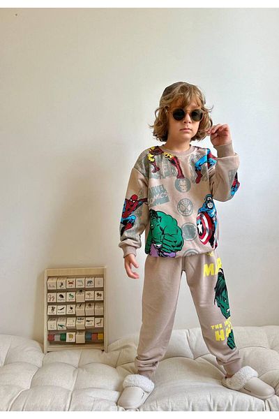 YİGİT BUTİK Yigit Boutique Character Printed Boy Suit