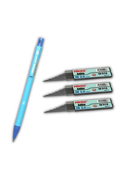 Mikro 2.0 mm Thick Nib Versatile Pen 1 Piece and 2.0 mm Thick Nib Black 3 Pieces