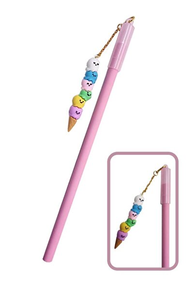Artlantis Dondurma Başlıklı Kalem Pembe 1 Adet Dondurma Süslü Kurşun Kalem He...