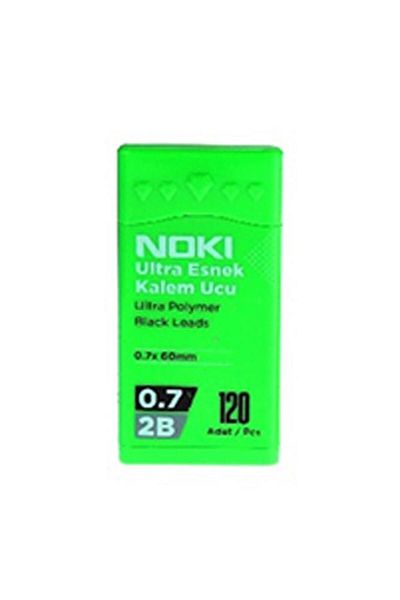 Noki Pen Tip Ultra Flexible 0.7mm 2B Black 120pcs Green 1 Piece 0.7 Tip 120pcs Tube Flexible Soft Writing 0.7x60