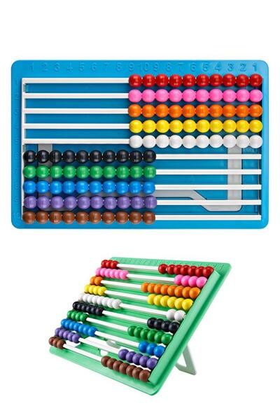 Artlantis Raylı Mishap Mavi Renk 1 Adet Sayı Sayma Boncuğu Lüks Renkli Abaküs...