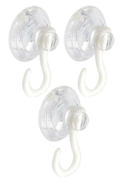 Artlantis Hanging Suction Cup Kiss 3 Cm 3 Pieces with Hook Glass Suction Cup Kiss Glass Hanger PVC Suction Cup Kitchen Bathroom Pence