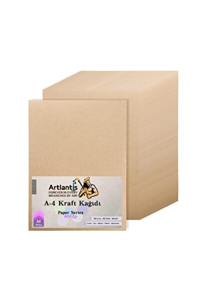 Artlantis A4 Kraft Kağıt 80 Gr 100 Adet Kraft Saman Kağıt 100 Adet