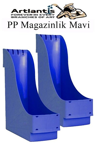 Artlantis Plastični držač za časopise, plavi, 2 komada, plastična kutija, fol...
