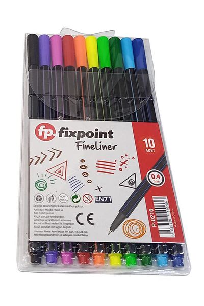 Artlantis Fineliner 10 Pieces Fine Tip Pen 1 Pack 10 Colors 0.4 Mm Felt Tip Pen Colorful Pointing Writing Pen