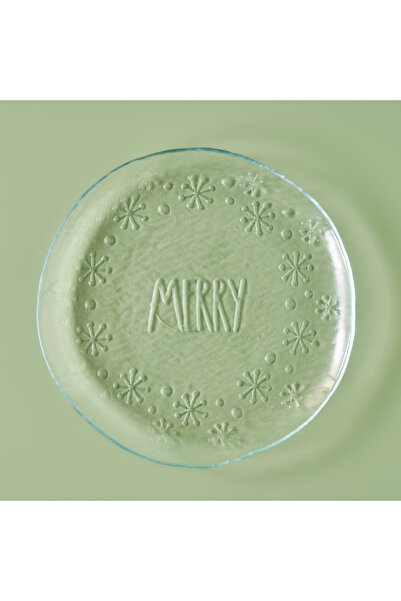 Bella Maison Merry Cam Servis Tabağı Naturel (28 cm)