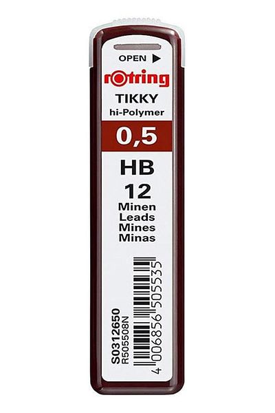 Rotring 0.5 مم طرف أسود 1 قطعة قلم روترينج أسود 0.5 مم 1 قطعة