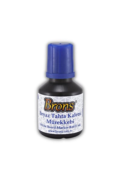 Brons Mavi Yazı Tahta Kalemi Doldurulabilir 2 Adet ve Silinebilir Mürekkep 30 ml 1 Adet Yazı Tahta K