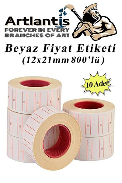 Artlantis Cenovnik beli 10 paketa od 800 komada 12x21mm beli cenovnik Mx-5500...