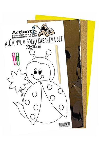 Artlantis Alüminyum Folyo Kabartma Seti 20x30 cm Deney Malzemesi 1 Paket Alim...