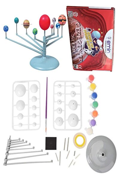 Artlantis Güneş Sistemi Modeli 1 Paket Gezegen Sistemi Boya Fırça Eğitici Maket Deney Seti Plastik Gezegenler