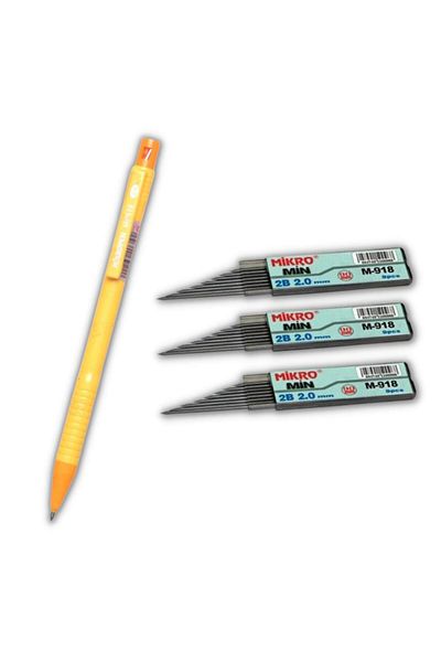 Mikro 2.0 Mm Thick Tip Versatile Pen 1 Piece And 2.0 Mm Thick Nib Black 3 Pieces