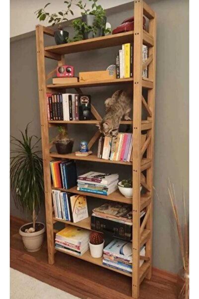 CESMİN Ahşap Çok Amaçlı 7 Raflı Kitaplık