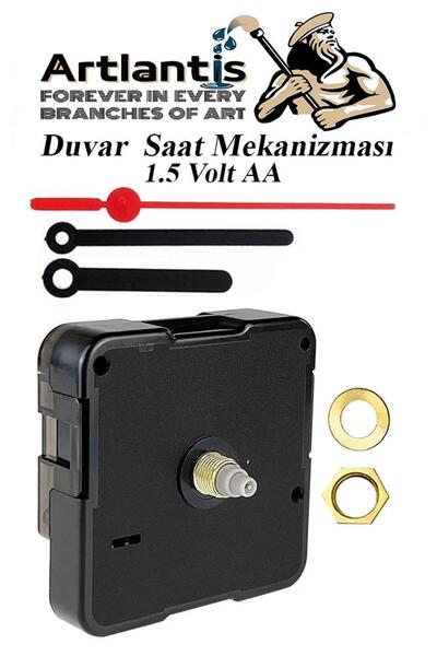Genel Markalar Duvar Saat Mekanizması 1 Adet 10 mm Şaft Sessiz Saat Motoru Akrep Yelkovan Okul Deney Saat Yapım