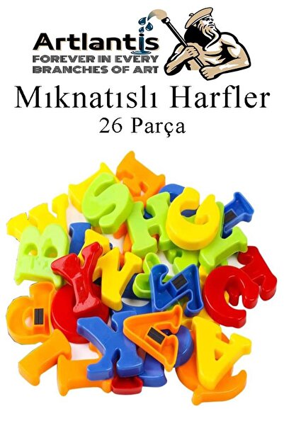 Artlantis Mıknatıslı Harfler 26 Parça 1 Paket Bubu Manyetik Harfler Okul Önce...
