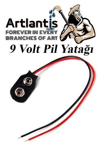 Artlantis 9 Volt Pil Yatağı 1 Adet 9V Pil Yuvası İkili 9V Pil Başlığı Pil Tut...