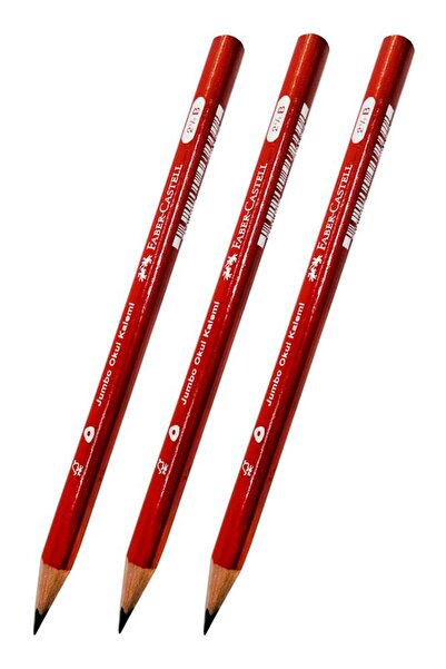 Faber Castell İlk Kalemim Jumbo Üçgen Başlangıç Kalemi Siyah 2.5 B 3 Adet Fab...