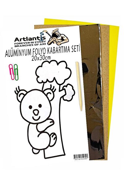 Artlantis Alüminyum Folyo Kabartma Seti 20x30 cm Deney Malzemesi 1 Paket Alim...
