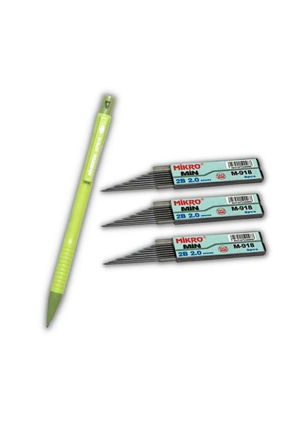 Mikro 2.0 Mm Thick Tip Versatile Pen 1 Piece And 2.0 Mm Thick Nib Black 3 Pieces