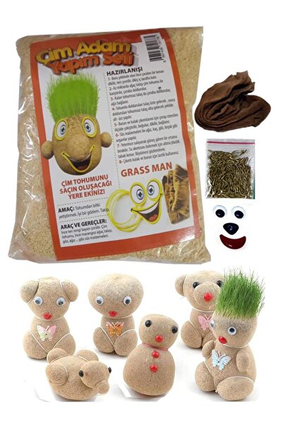 Artlantis Çim Adam Yapım Seti 1 Paket Okul Eğitici Deney Seti Çim Adam Seti