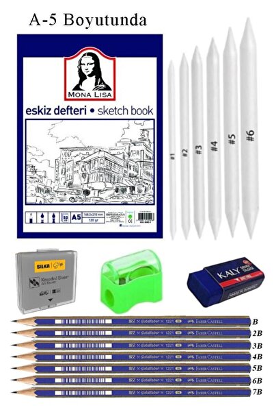 Artlantis كراسة الرسم مقاس A5 مكونة من 50 ورقة مجموعة رسم بالقلم الرصاص قلم ت...