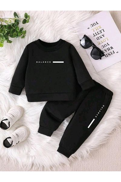 renkli diyar Children's Under-Top Set for Primary School and Kindergarten - Long Sleeve Sweat and Pants