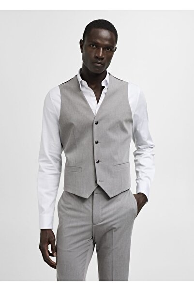 MANGO Man Süper slim fit streç kumaşlı yelek