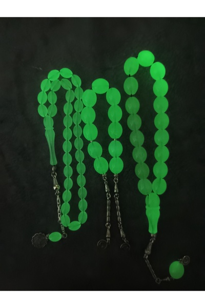 Mos Tespih Kedi Gözü Fosforlu Tesbih Seti Zaza,Maskot ve 33'Lük Set