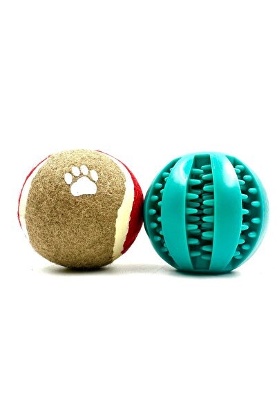 Tasma Market 2-Piece Bounty Food - Dog and Tennis Ball Set with Bowl