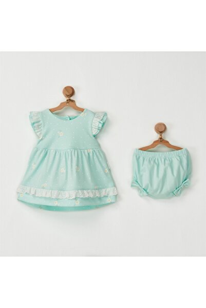 andywawa Ac22809 Summer Paradise Bebek Elbise Set Mint