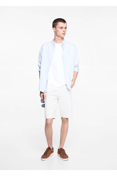 Mango Teen Szorty z bawełnianego jeansu