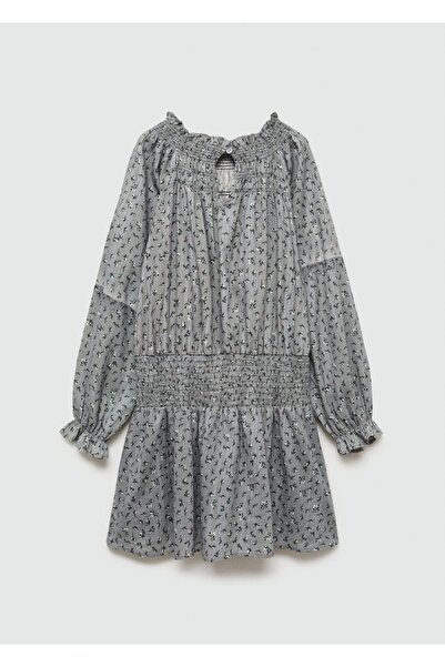 MANGO Kids Desenli Lurex Elbise