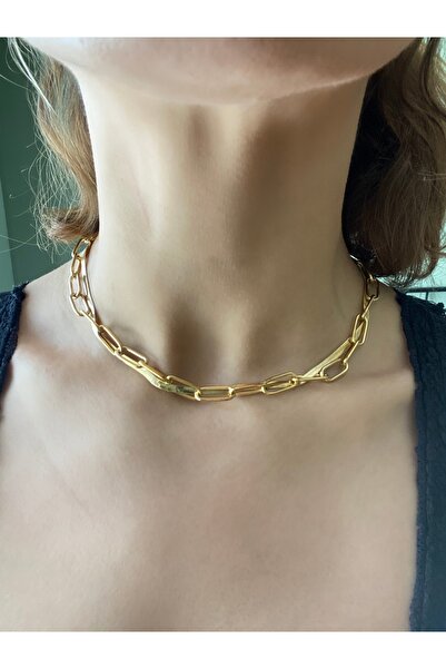 Acra Jewelry Altın Ataç Zincir/İtalyan 2 li Kolye