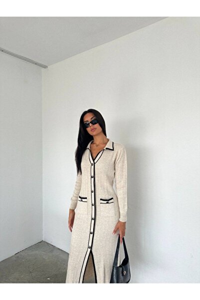 LAVRE Polo Neck Button Pocket Dress