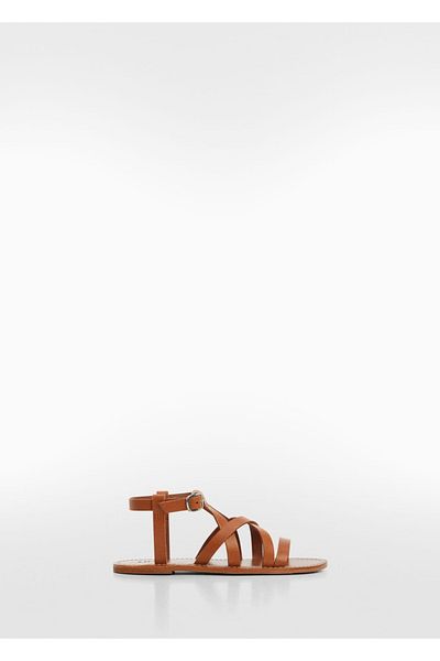 MANGO Kids Sandalen mit Riemen aus Leder