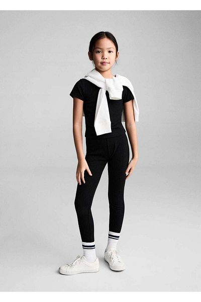 MANGO Kids Koton T-Shirt mit Gummizug