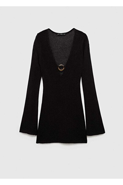 MANGO Woman Halkalı kroşe elbise