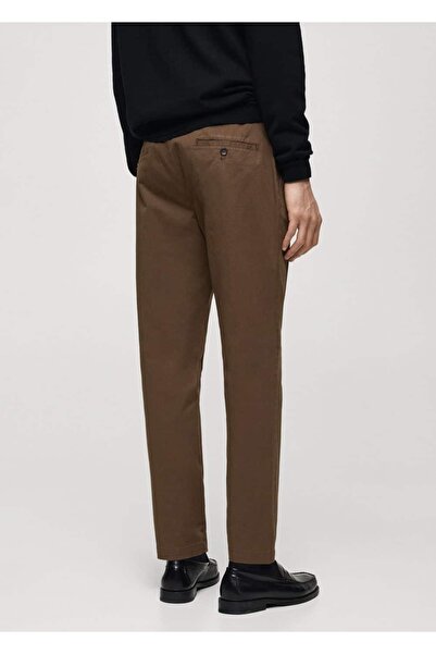 MANGO Man Tapered kesim pamuklu cropped pantolon