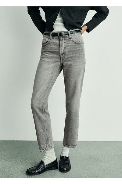 MANGO Woman Mom2000 Mom-Jeanshose mit hoher Taille