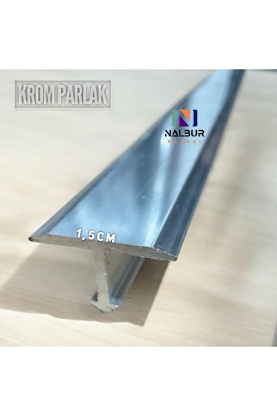 Nalbur Bakkal Alüminyum Krom Parlak Parke Eşik Profili T Model 3 Adet