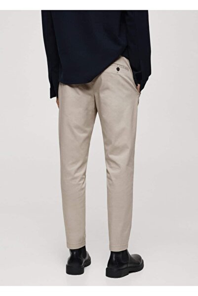 MANGO Man Tapered kesim pamuklu cropped pantolon