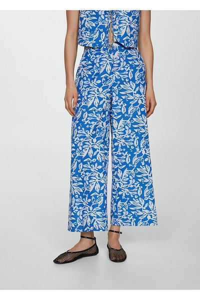 MANGO Woman Wideleg patterned pants