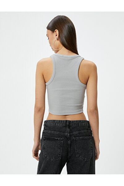 Koton Cotton Halter Neck Undershirt - Ribbed Strap