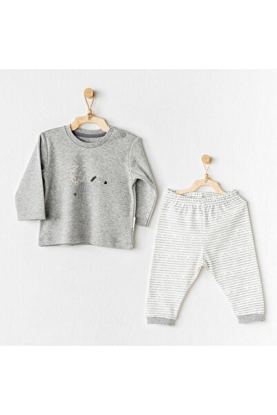 andywawa Ac24185 Zebra 2-Piece Baby Set Gray Ecru