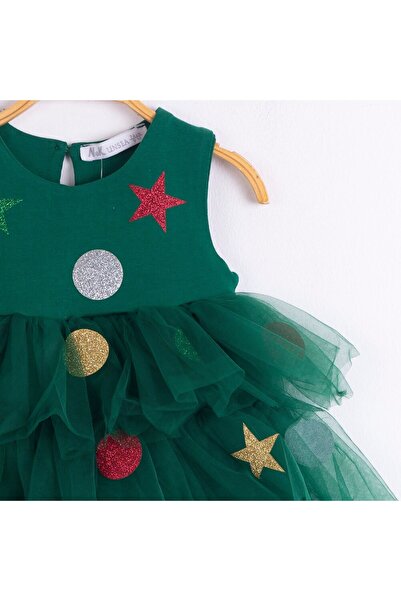 nk kids Nk-73603 Pine Tree Christmas Dress