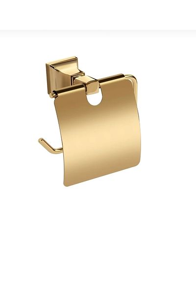 İSAOĞLU YAPI Gold Toilet Roll Holder Salda Design Brass Toilet Roll Holder