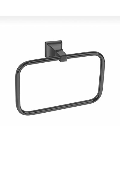 İSAOĞLU YAPI Mat Siyah Banyo Havluluk Salda Design Pirinç Havluluk