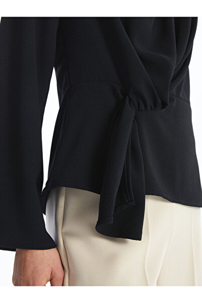 LC Waikiki Black Flowing Collar Women's Blouse