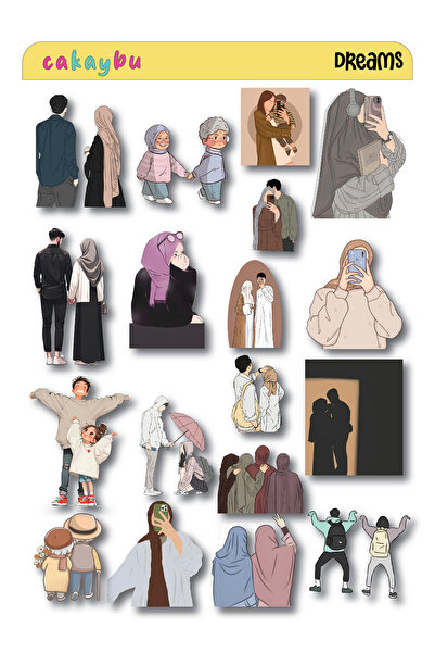 cakaybu Set de autocolante Dreams - 1 foaie A4